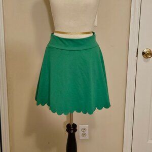 J. Crew Scallop Edge Active Wear Skort Green Sz M